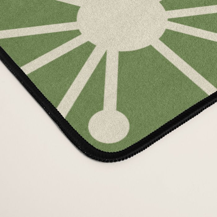 Atomic Christmas Dots in Retro Green, Cream, and Xmas Red  Desk Mat Gallery Image 4