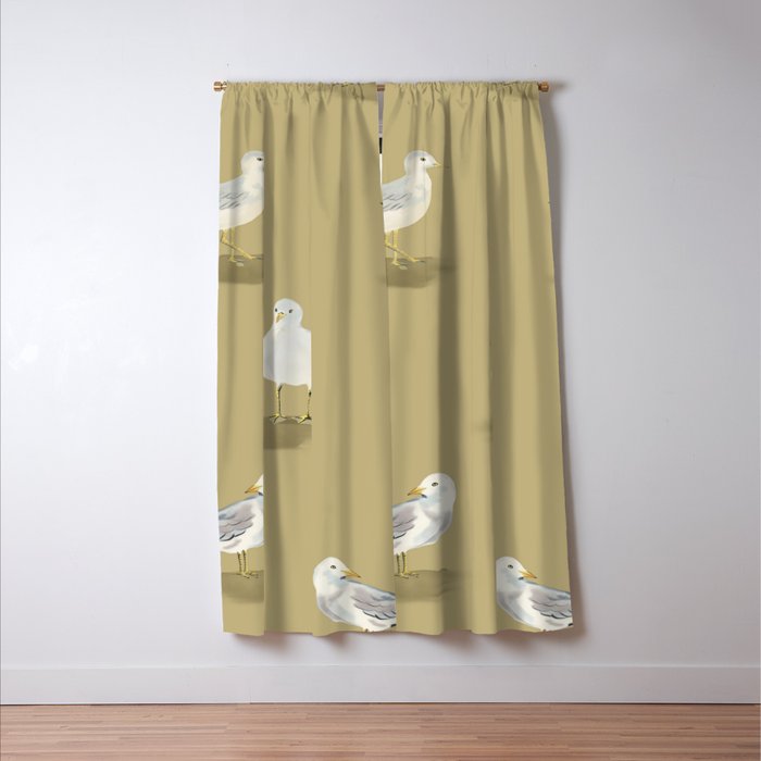 Coastal Seagulls  Window Curtain Gallery Image 3