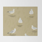 Coastal Seagulls  Throw Blanket Gallery Image 2