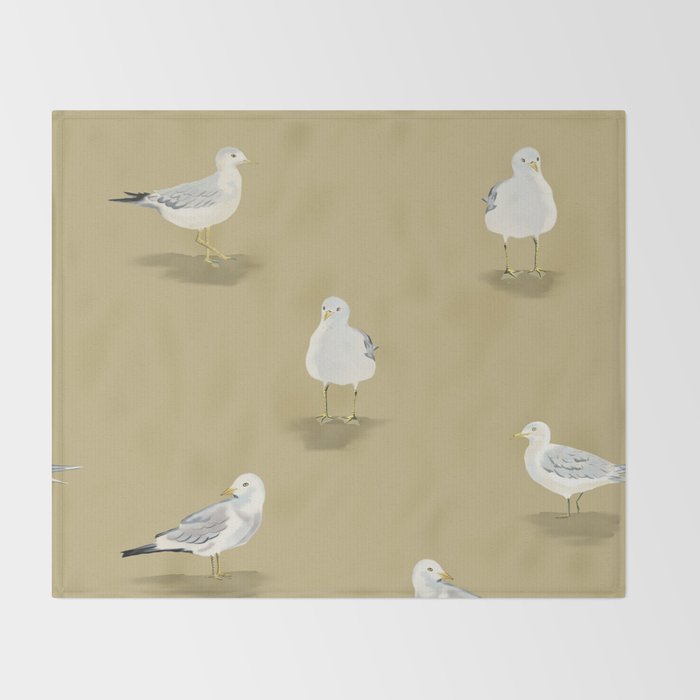 Coastal Seagulls  Throw Blanket Gallery Image 2