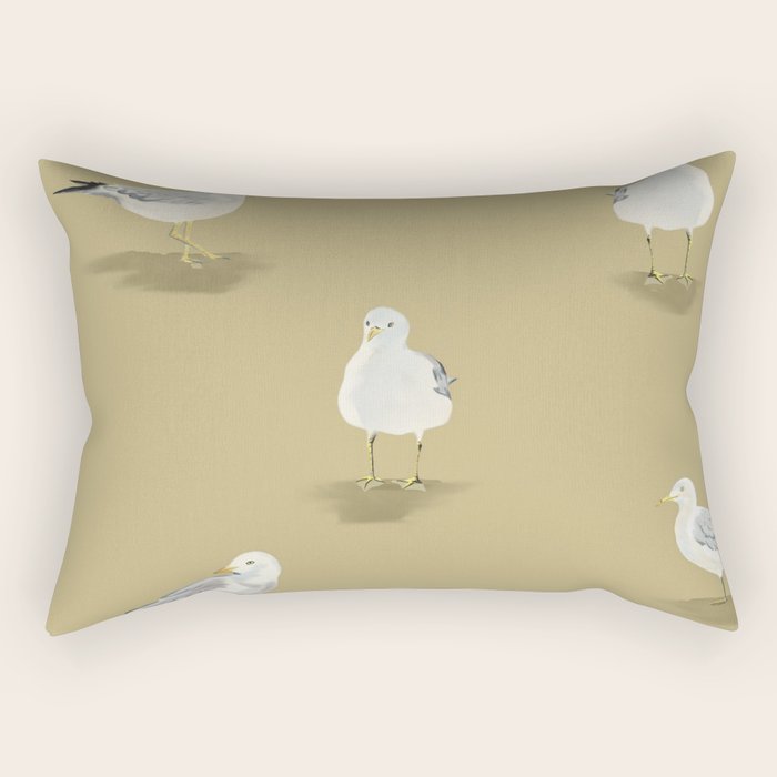 Coastal Seagulls  Rectangular Pillow Gallery Image 1