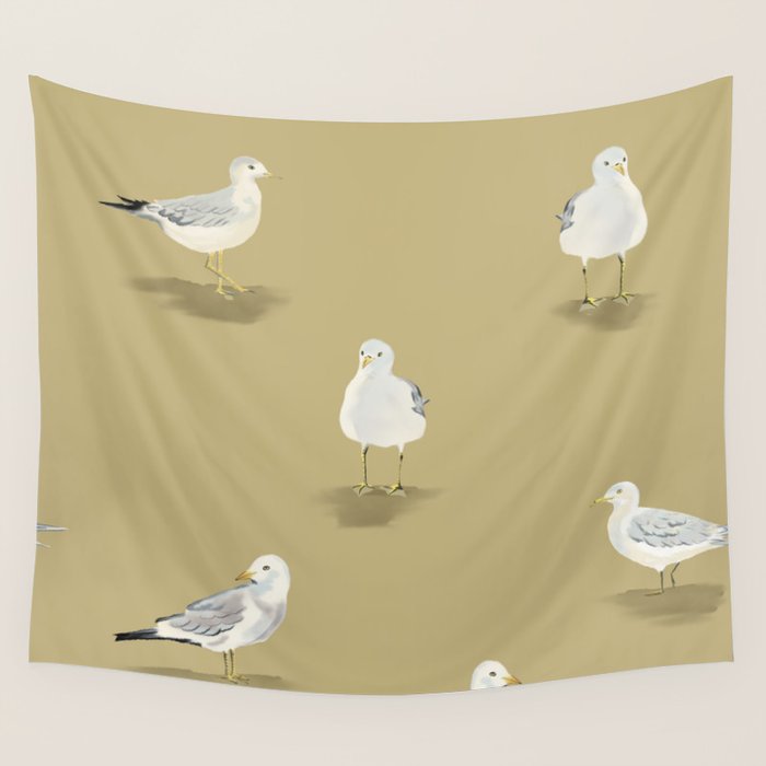 Coastal Seagulls  Wall Tapestry Gallery Image 4