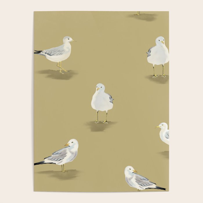 Coastal Seagulls  Poster Gallery Image 1