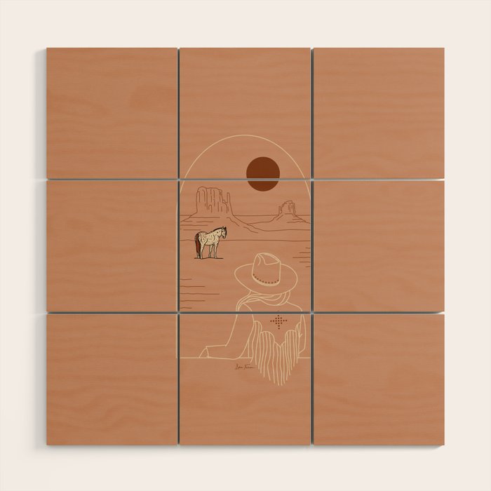 Lost Pony - Pink Clay Wood Wall Art Gallery Image 1