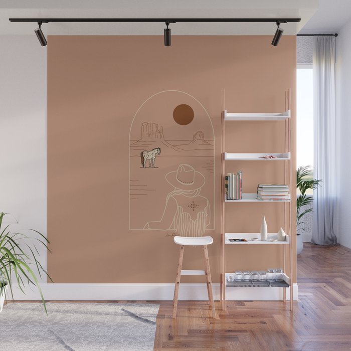 Lost Pony - Pink Clay Wall Mural Gallery Image 1