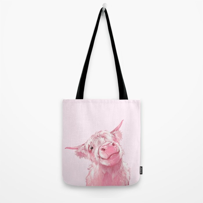 Highland Cow Pink Tote Bag Gallery Image 2
