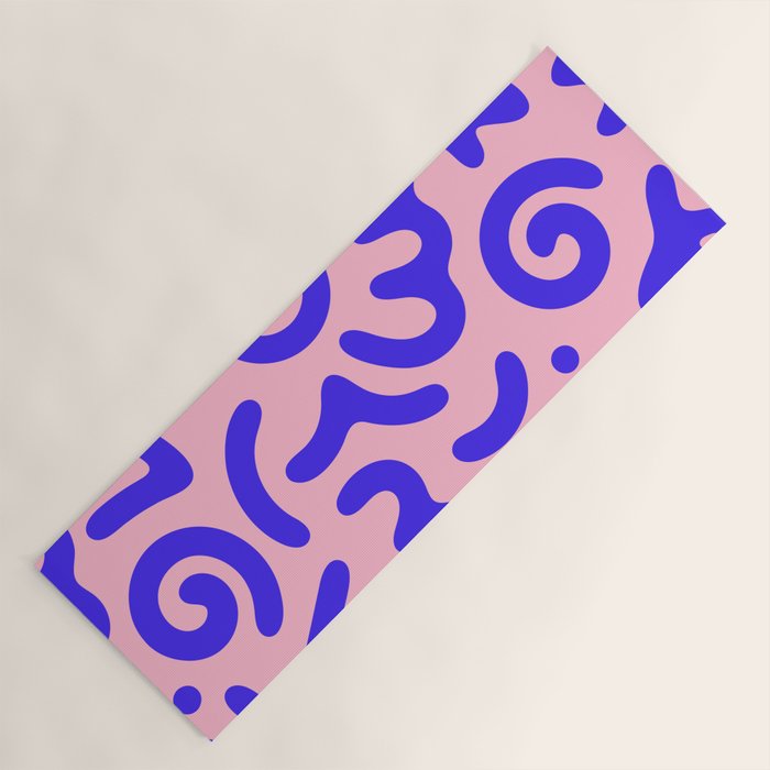 Colorful fun doodle symbol art pattern Yoga Mat Gallery Image 1