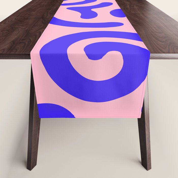 Colorful fun doodle symbol art pattern Table Runner Gallery Image 1