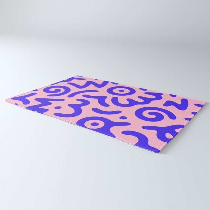 Colorful fun doodle symbol art pattern Rug Gallery Image 3