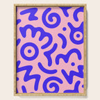 Colorful fun doodle symbol art pattern Serving Tray Gallery Image 1