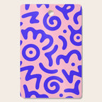 Colorful fun doodle symbol art pattern Cutting Board Gallery Image 1