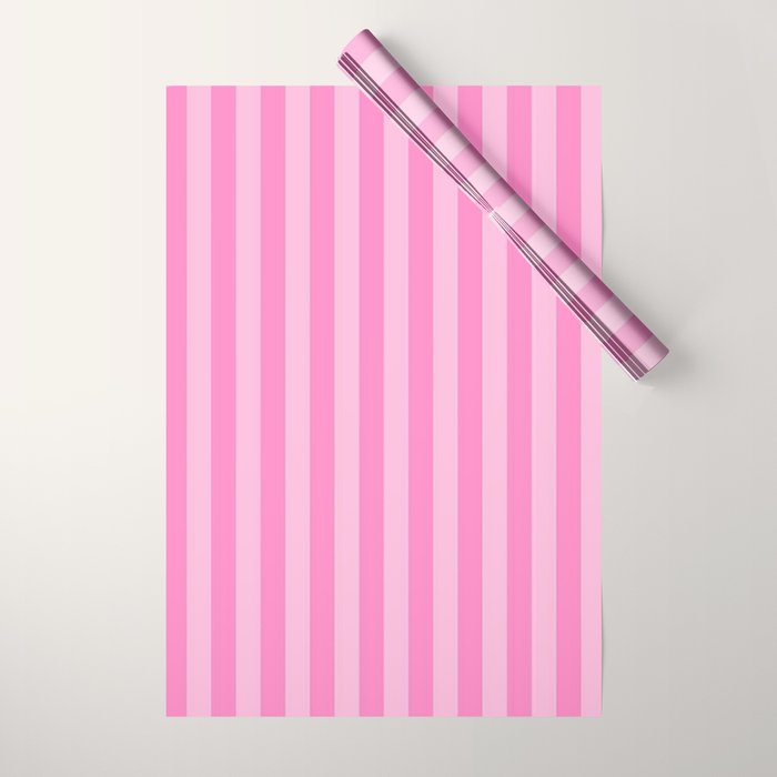 pink stripes Wrapping Paper Gallery Image 1