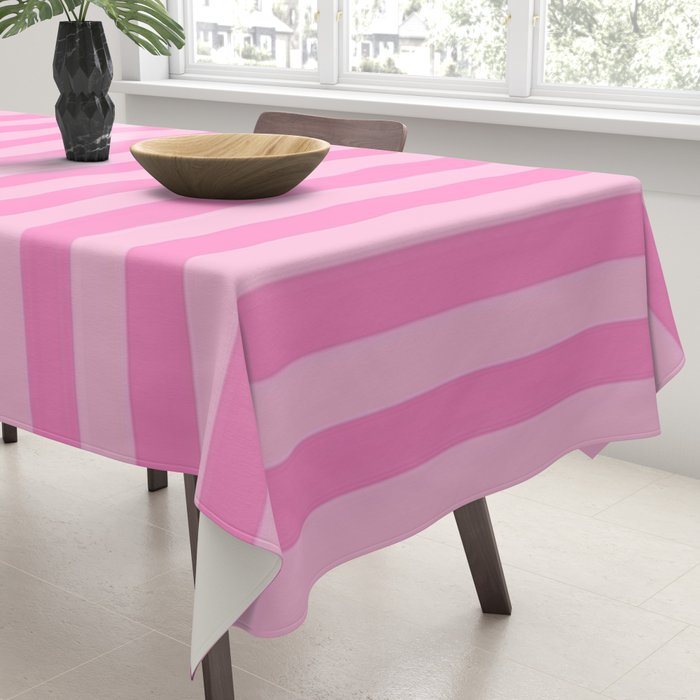 pink stripes Tablecloth Gallery Image 3