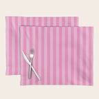 pink stripes Placemat Gallery Image 1