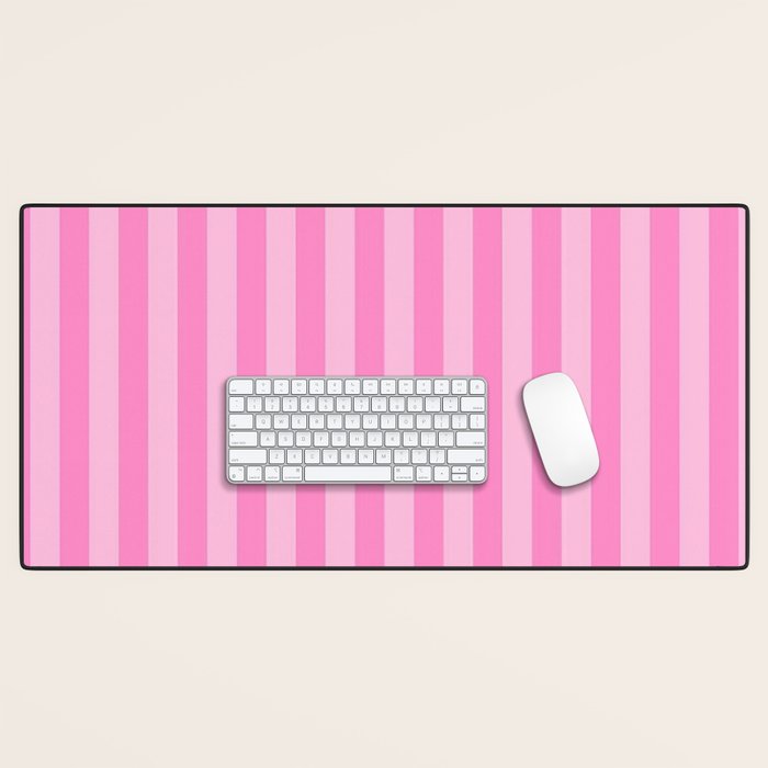 pink stripes Desk Mat Gallery Image 1