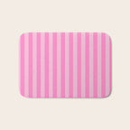 pink stripes Bath Mat Gallery Image 1
