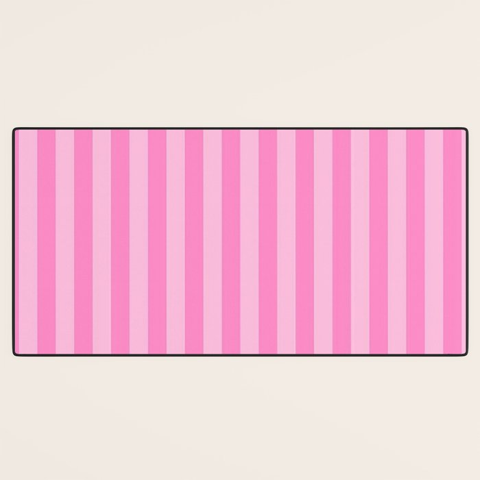 pink stripes Desk Mat Gallery Image 3