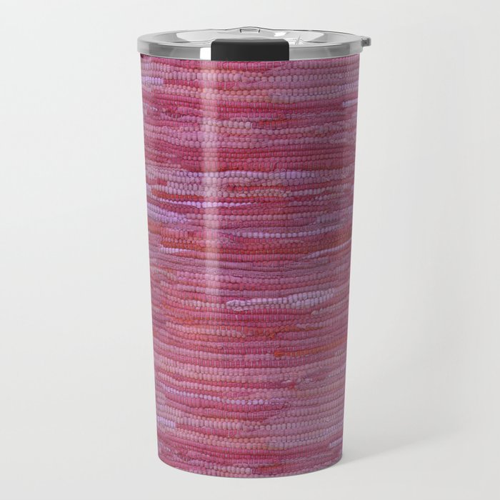 Old Market Textile in Pink Travel Mug Gallery Image 1