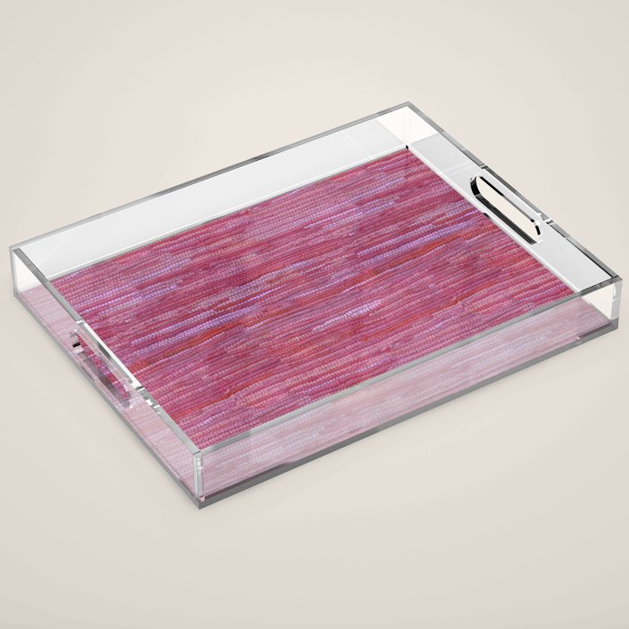 Old Market Textile in Pink Acrylic Tray Gallery Image 1
