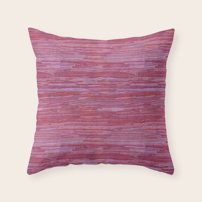 Old Market Textile in Pink Throw Pillow Gallery Image 6