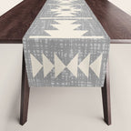 Southwestern Pattern 131 Gray and Beige Table Runner Gallery Image 1
