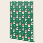 Festive Mushroom Pattern Wallpaper Gallery Image 2