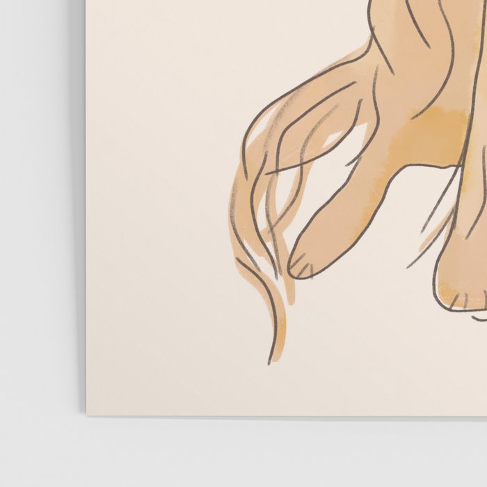 Life is golden dog drawing Poster Gallery Image 3