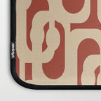 Mid Century Modern Loop Pattern in Deep Clay and Beige Laptop Sleeve Gallery Image 3