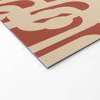 Mid Century Modern Loop Pattern in Deep Clay and Beige Welcome Mat Gallery Image 2