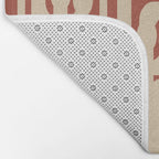 Mid Century Modern Loop Pattern in Deep Clay and Beige Bath Mat Gallery Image 2