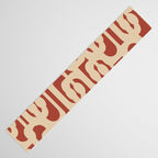 Mid Century Modern Loop Pattern in Deep Clay and Beige Table Runner Gallery Image 3