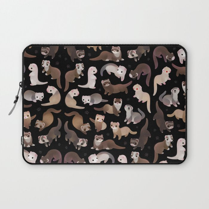 Ferret - dark Laptop Sleeve Gallery Image 1