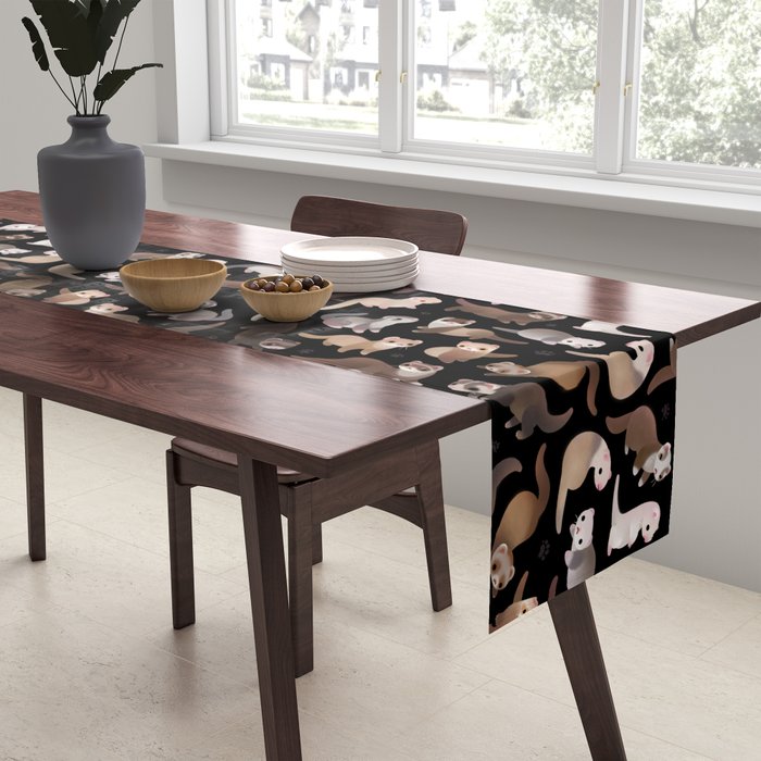 Ferret - dark Table Runner Gallery Image 2