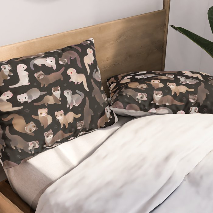 Ferret - dark Pillow Sham Gallery Image 2
