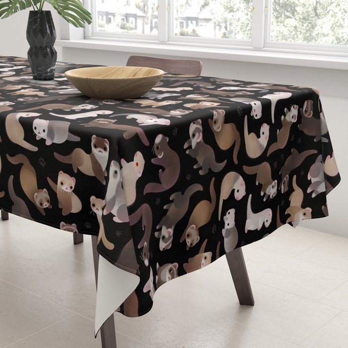 Ferret - dark Tablecloth Gallery Image 3