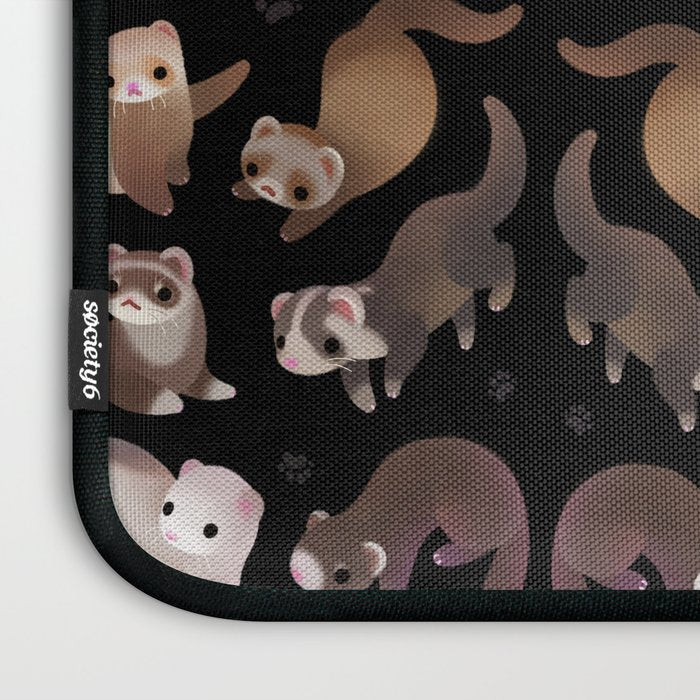Ferret - dark Laptop Sleeve Gallery Image 3