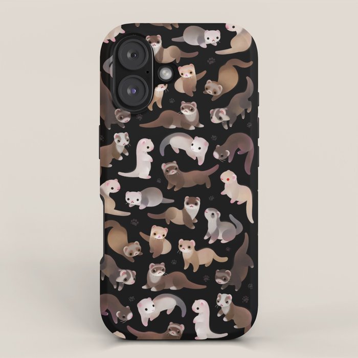 Ferret - dark iPhone Case Gallery Image 1