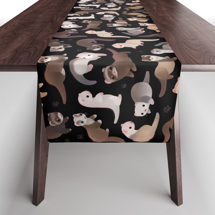 Ferret - dark Table Runner Gallery Image 1