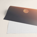 SUNSET WITH A FULL MOON | collage | nature | warm | ocean | sea | glitter | glow | waves | sky bling Wrapping Paper Gallery Image 2
