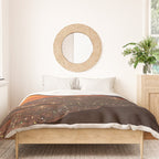 SUNSET WITH A FULL MOON | collage | nature | warm | ocean | sea | glitter | glow | waves | sky bling Duvet Cover Gallery Image 3