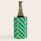 Palm Leaves Pattern Turquoise and Green Wine Chiller Gallery Image 3