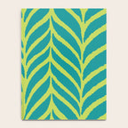 Palm Leaves Pattern Turquoise and Green Notebook Gallery Image 4