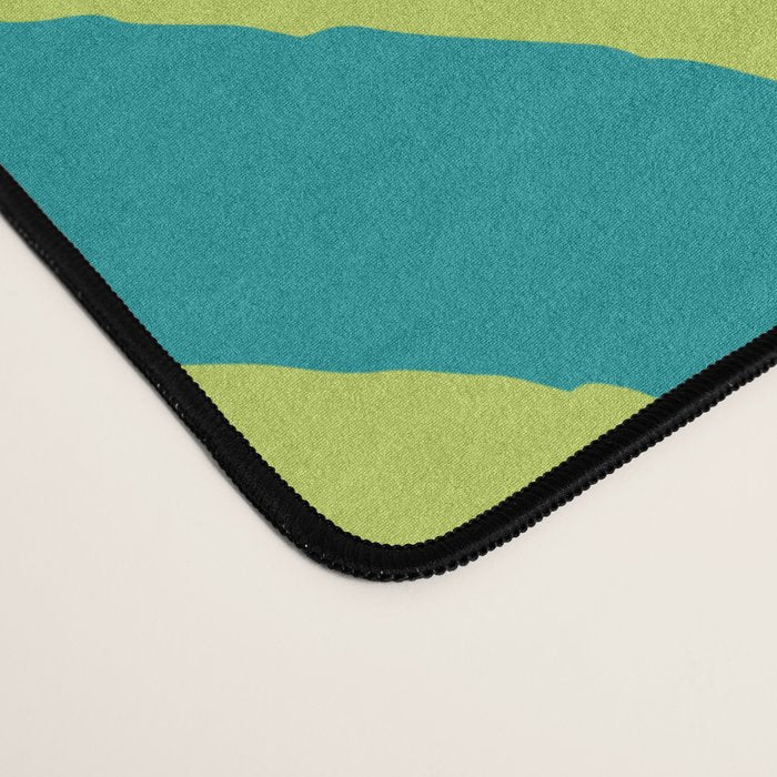 Palm Leaves Pattern Turquoise and Green Desk Mat Gallery Image 4