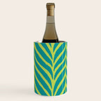 Palm Leaves Pattern Turquoise and Green Wine Chiller Gallery Image 1