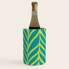 Palm Leaves Pattern Turquoise and Green Wine Chiller Gallery Image 2