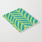 Palm Leaves Pattern Turquoise and Green Notebook Gallery Image 2