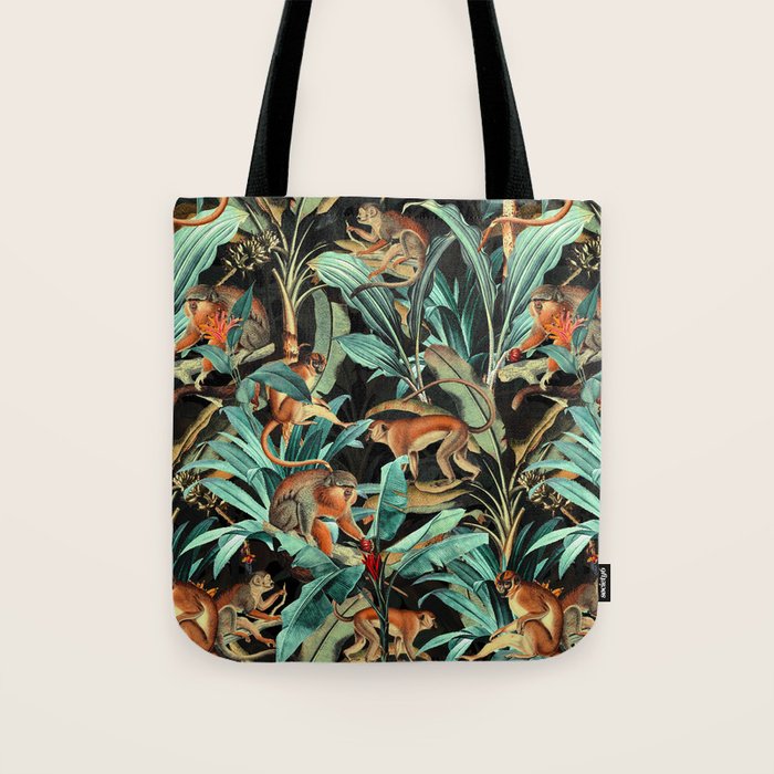 Monkey Tropical Jungle Tote Bag Gallery Image 1