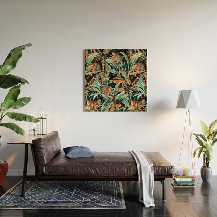 Monkey Tropical Jungle Wood Wall Art Gallery Image 2