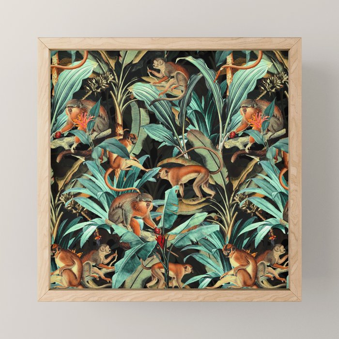 Monkey Tropical Jungle Mini Art Print Gallery Image 1