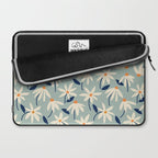 Drifting Daisies #2 - blue orange Laptop Sleeve Gallery Image 2